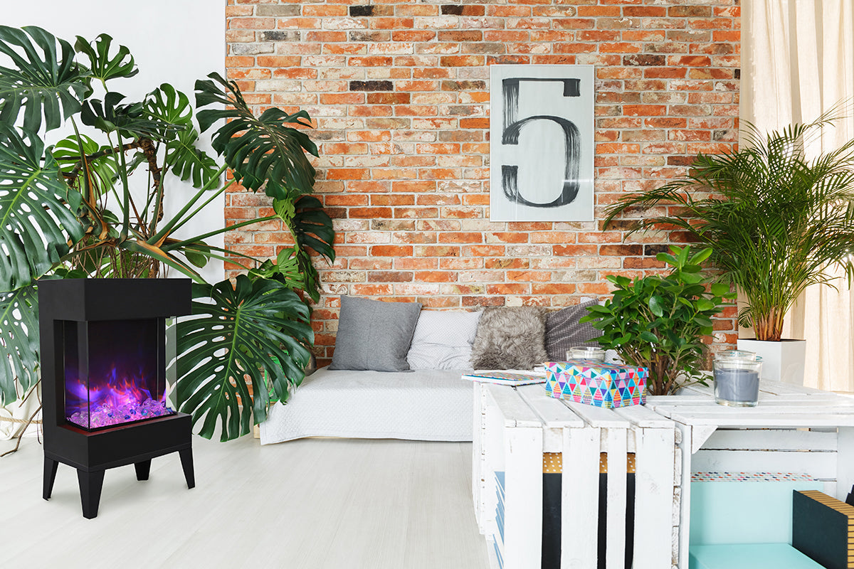 Amantii 20" 3-Sided The Cube Electric Fireplace