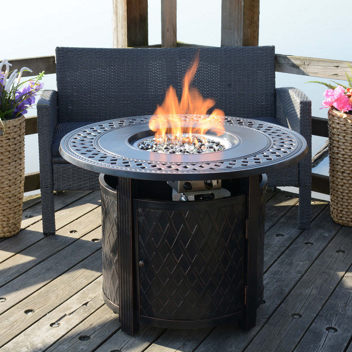 Paramount 33" Ben Aluminum Fire Table, Round