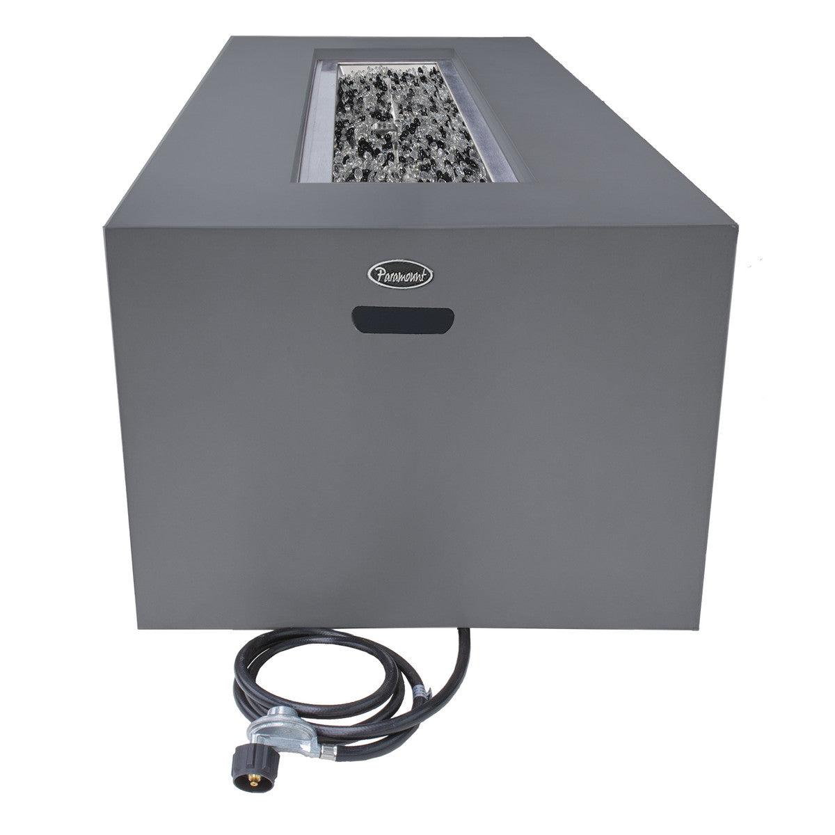 Paramount 49" Concrete Look Aluminum Fire Table, Tall Rectangle