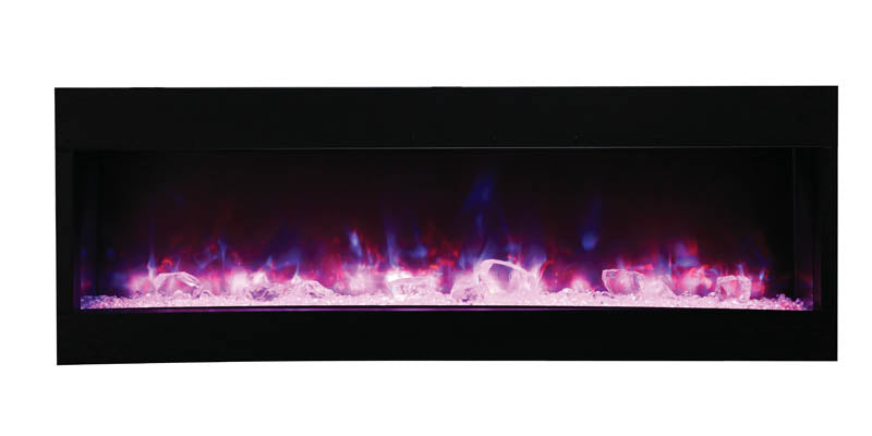 Amantii 72" 3-Sided Deep Indoor or Outdoor Electric Fireplace, with custom choice Media Kit