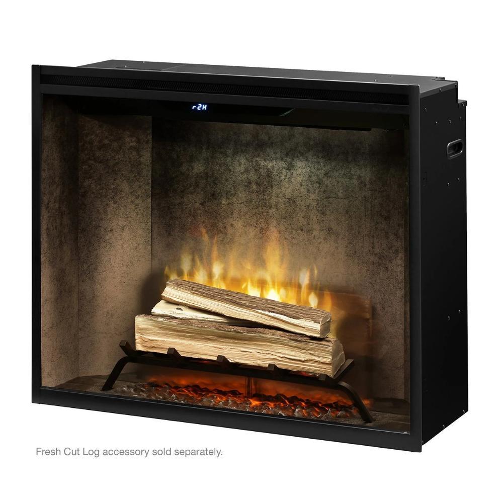 Dimplex 36" Revillusion® Portrait Built-In Electric Firebox with glass pane and plug kit, 2 Options
