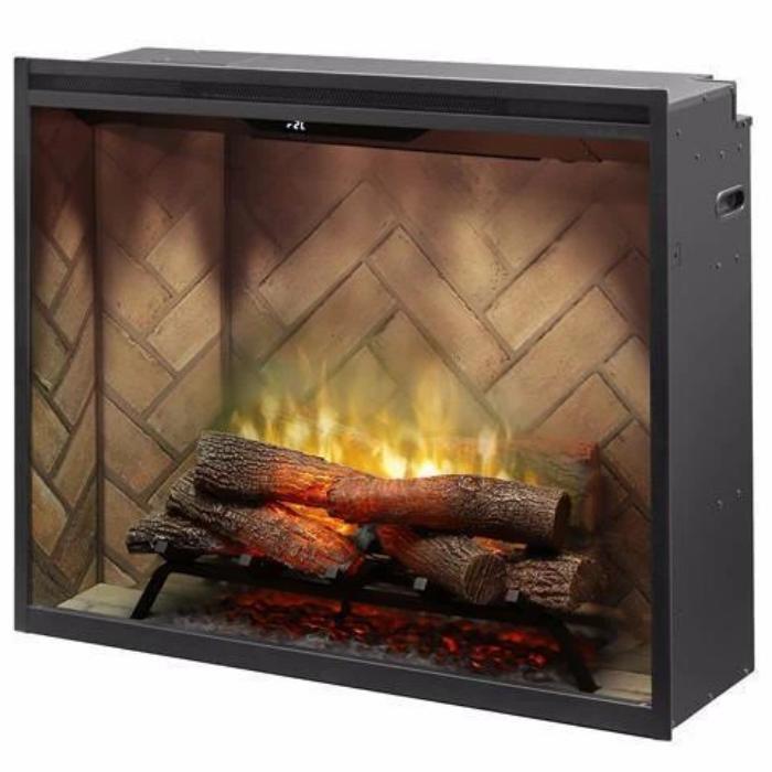 Dimplex 36" Revillusion® Portrait Built-In Electric Firebox with glass pane and plug kit, 2 Options