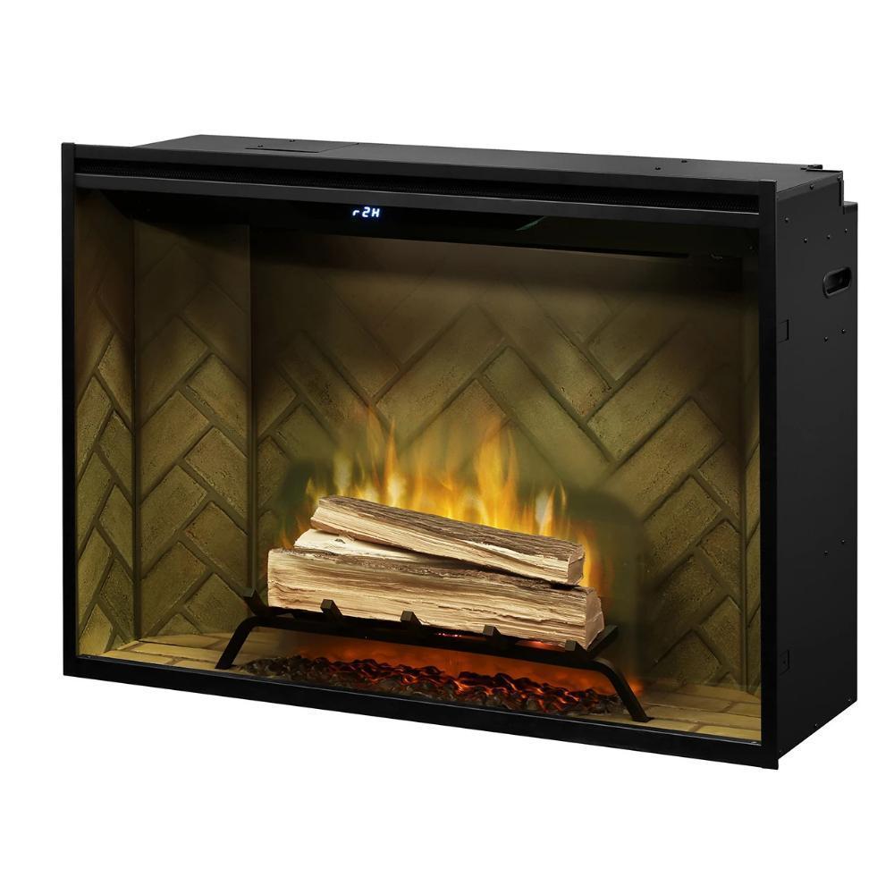 Dimplex 42" Revillusion® Built-In Electric Firebox with glass pane and plug kit, 2 Options