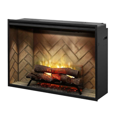 Dimplex 42" Revillusion® Built-In Electric Firebox with glass pane and plug kit, 2 Options