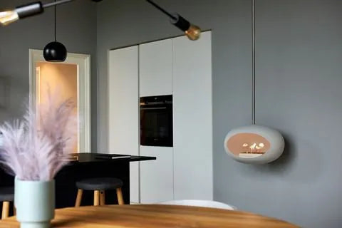 Le Feu Sky Ceiling Fireplace in White Color