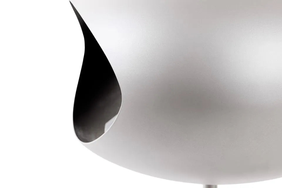 Le Feu Ground Wood High Dome Fireplace in Nickel Color