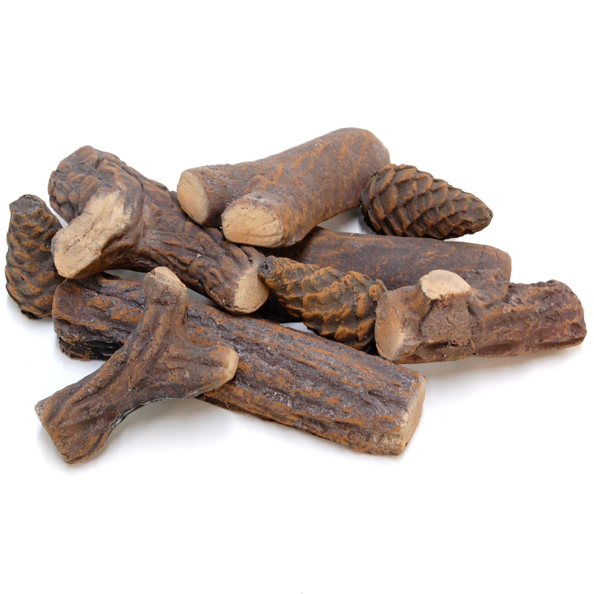 Eco-Feu Ceramic Log Kit for Ethanol Fireplaces