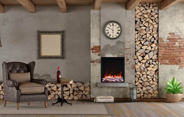 Amantii 30" 3-Sided Tru-View XL Electric Fireplace - Indoor or Outdoor