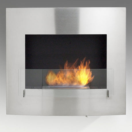 Eco-Feu 36" Wynn Wall Mount Ethanol Fireplace, 2 Color Options