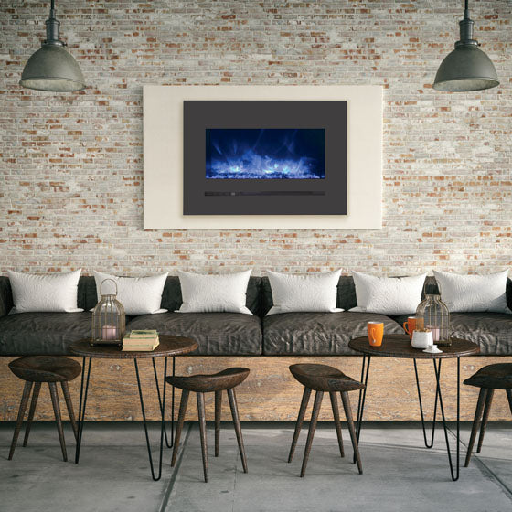 Sierra Flame 26" Linear Series Electric Wall-Mount/Built-In Fireplace