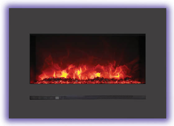 Sierra Flame 26" Linear Series Electric Wall-Mount/Built-In Fireplace