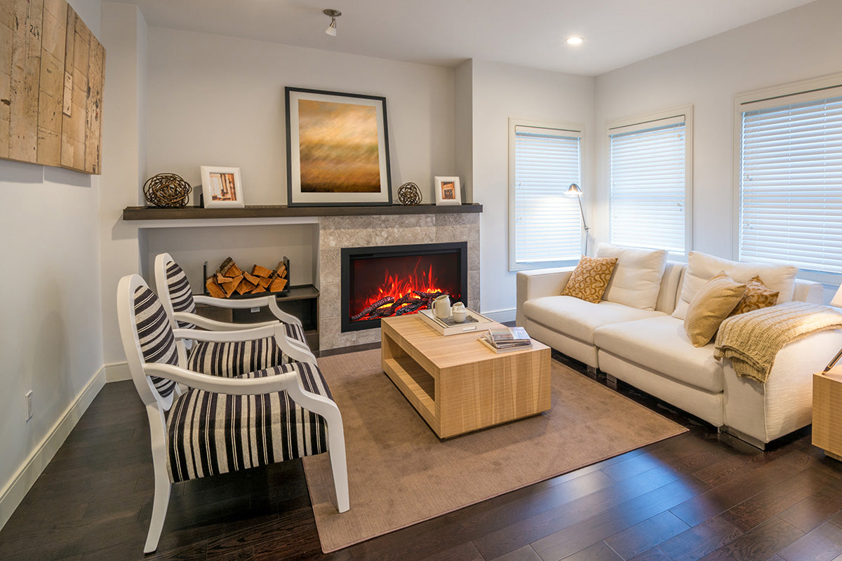 Amantii 33" Traditional Series Electric Fireplace Insert with 10 piece log set