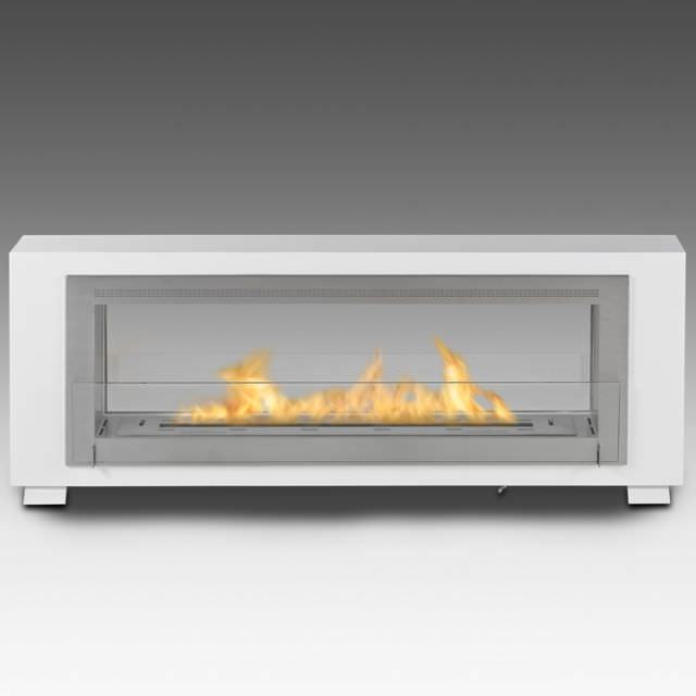 Eco-Feu 63" Santa Cruz 2-Sided Ethanol Fireplace, 3 Color Options