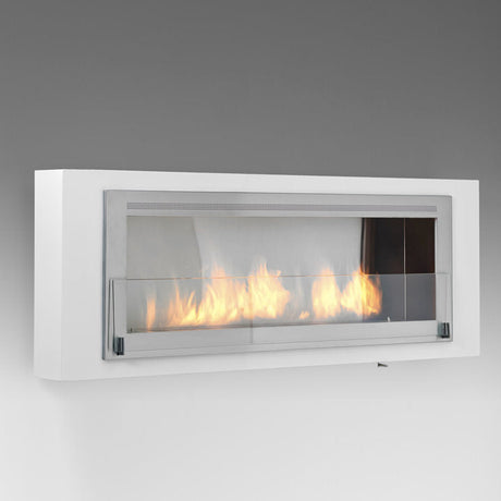 Eco-Feu 63" Santa Cruz Wall Mount Ethanol Fireplace, 2 Color Options