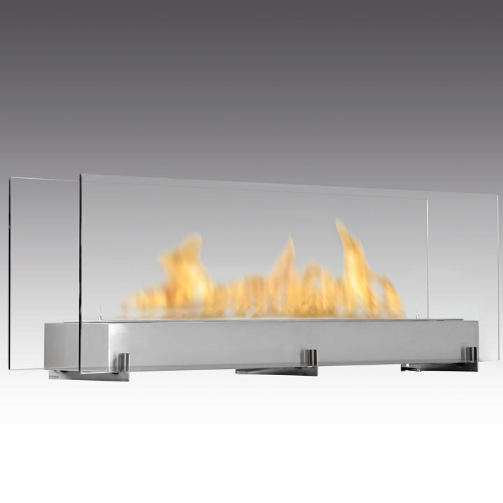 Eco-Feu 51" Vision III Free Standing Ethanol Fireplace, 2 Color Options