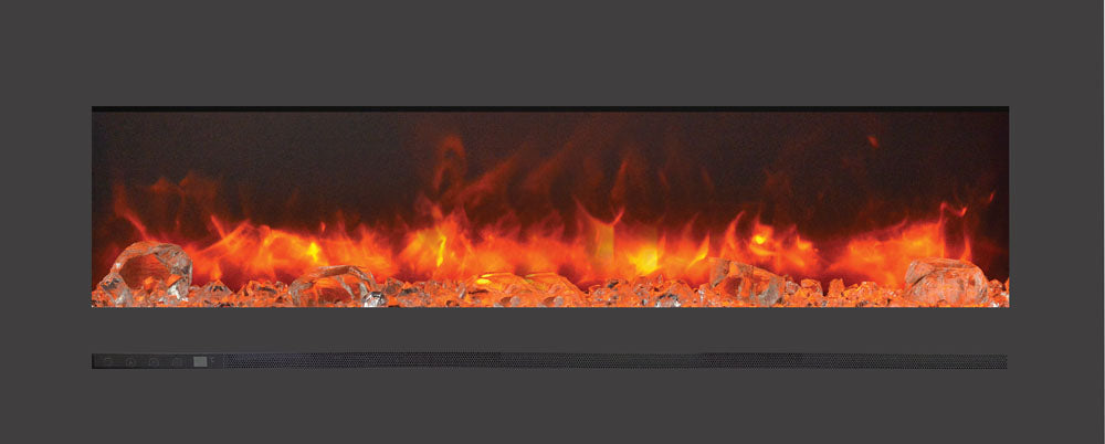 Sierra Flame 48" Linear Series Electric Wall-Mount/Built-In Fireplace