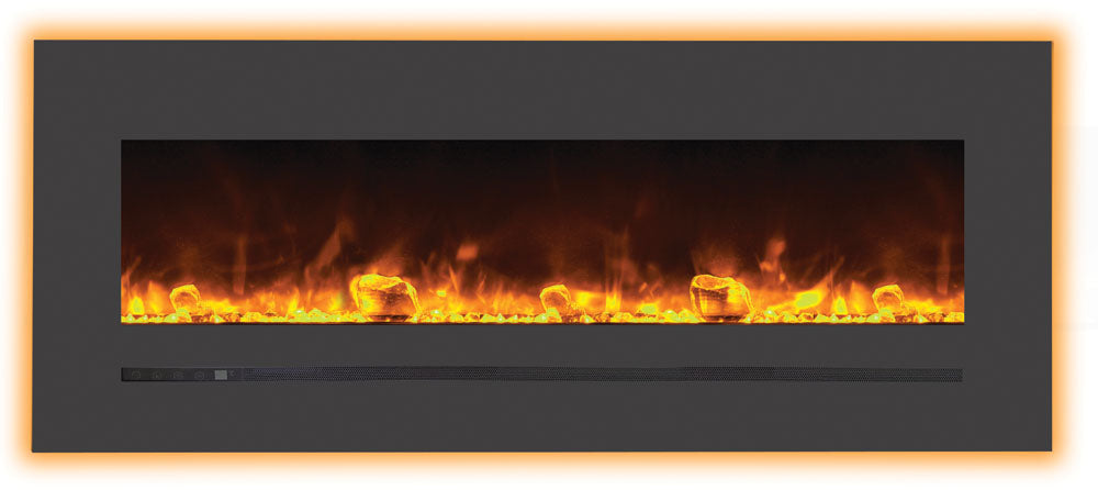 Sierra Flame 48" Linear Series Electric Wall-Mount/Built-In Fireplace
