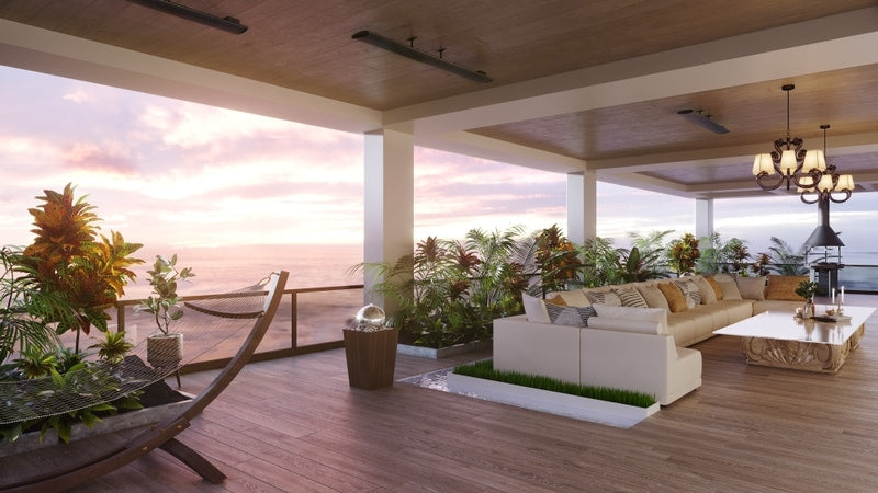 Aura 66" - 3200W 240V/208V No-Light Patio Electric Heater