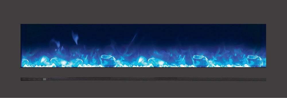 Sierra Flame 60" Linear Series Electric Wall-Mount/Built-In Fireplace
