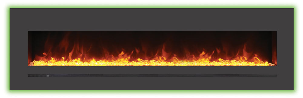 Sierra Flame 72" Linear Series Electric Wall-Mount/Built-In Fireplace