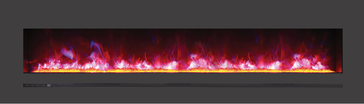 Sierra Flame 72" Linear Series Electric Wall-Mount/Built-In Fireplace