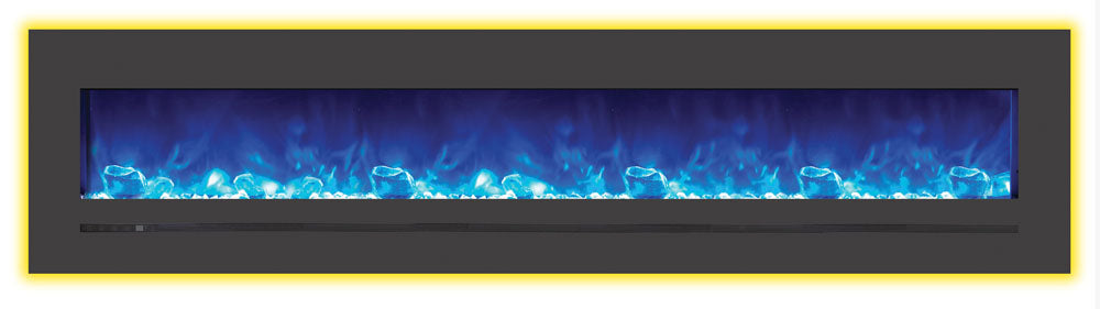 Sierra Flame 88" Linear Series Electric Wall-Mount/Built-In Fireplace