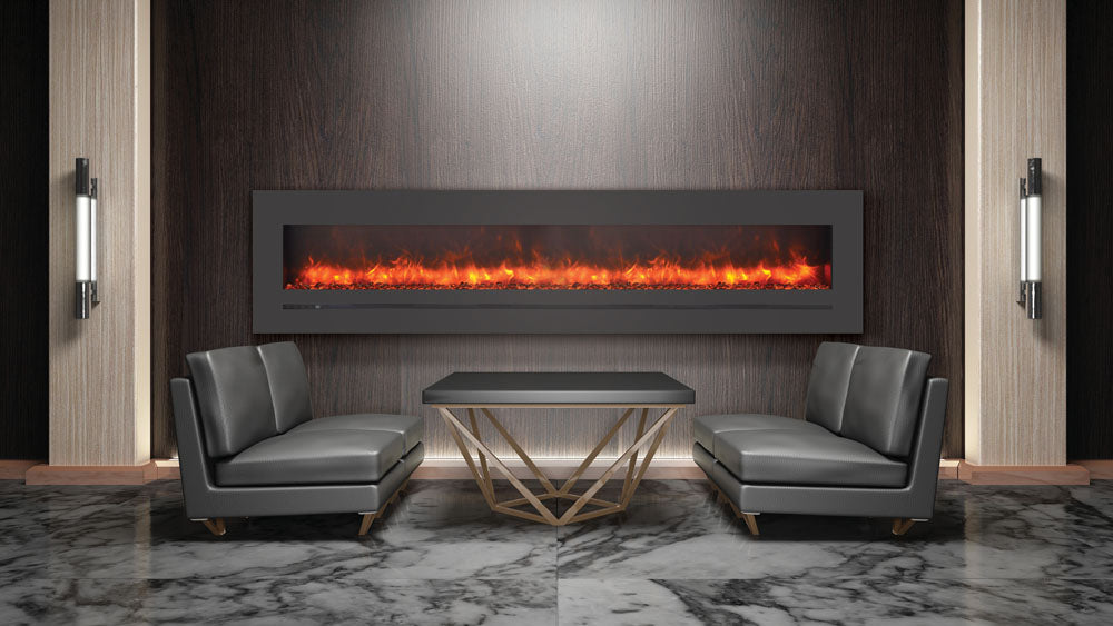 Sierra Flame 88" Linear Series Electric Wall-Mount/Built-In Fireplace