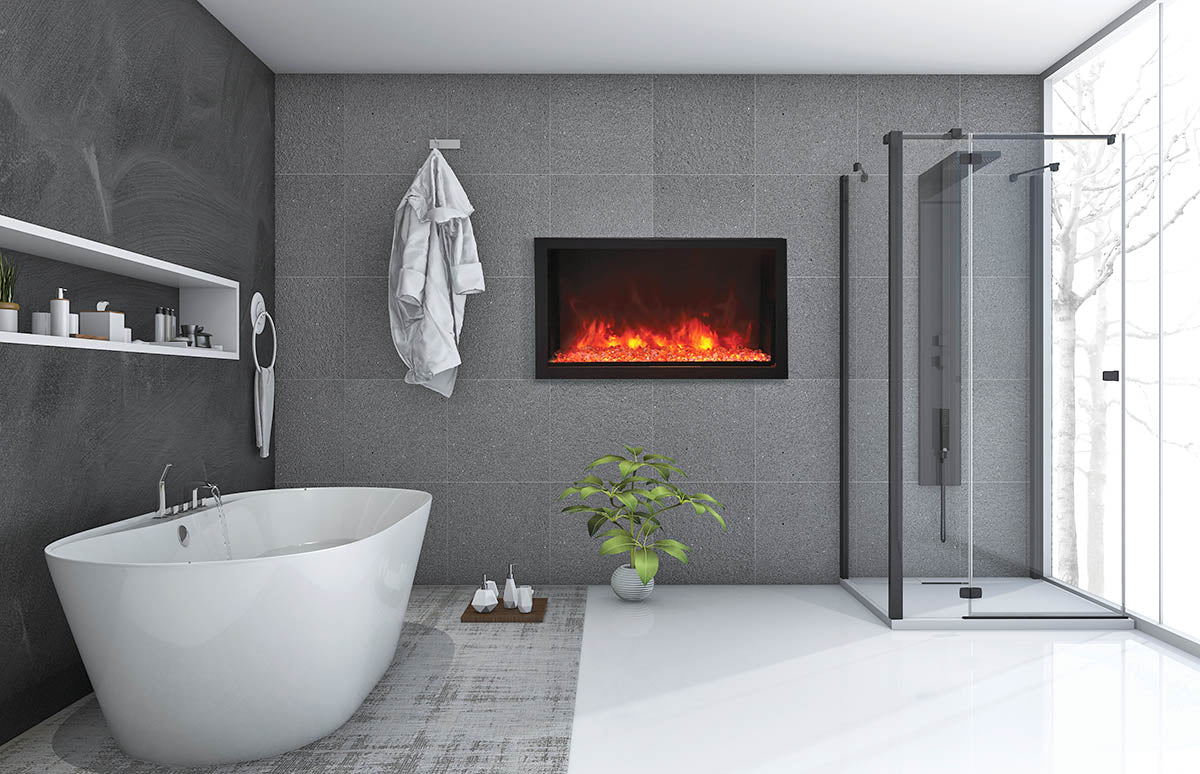 Amantii 40" Panorama Series Tall Deep Built-In Electric Fireplace