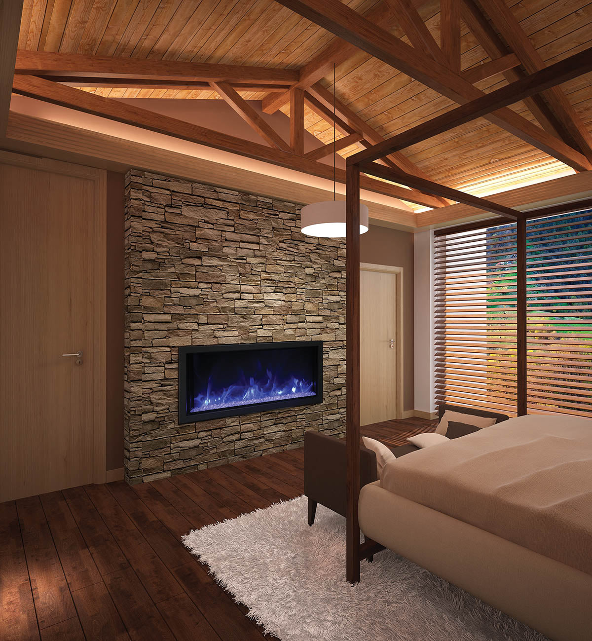 Amantii 50" Panorama Series Tall Deep Built-In Electric Fireplace