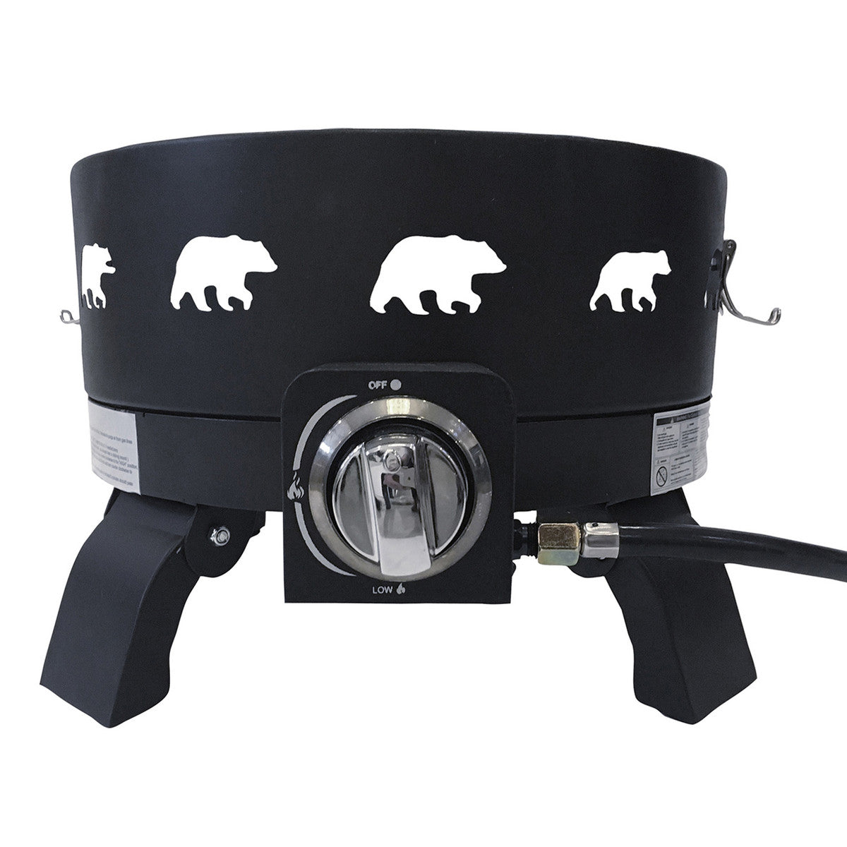 Paramount 18" Bear-Pattern Campfire Portable Gas Fire Pit, Round