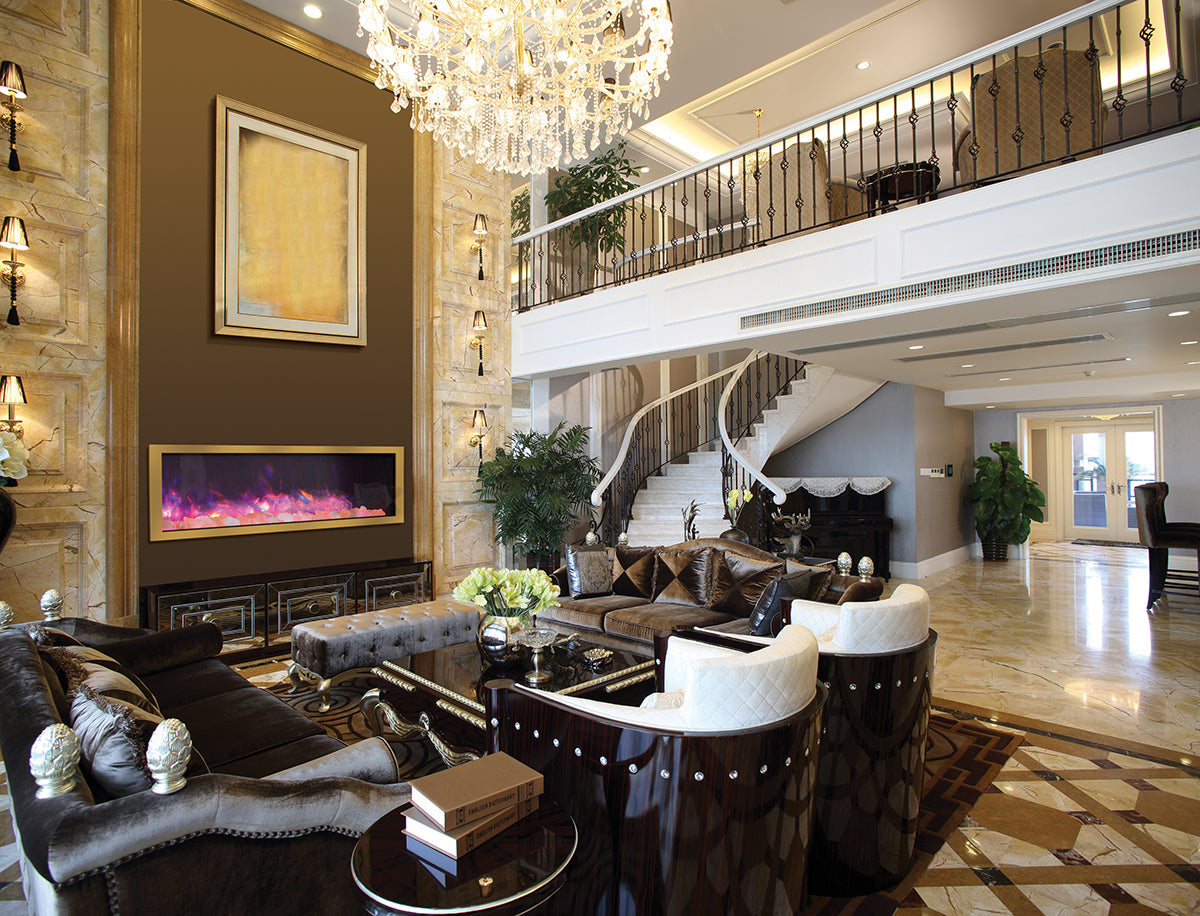 Amantii 72" Panorama Series Slim Built-In Electric Fireplace