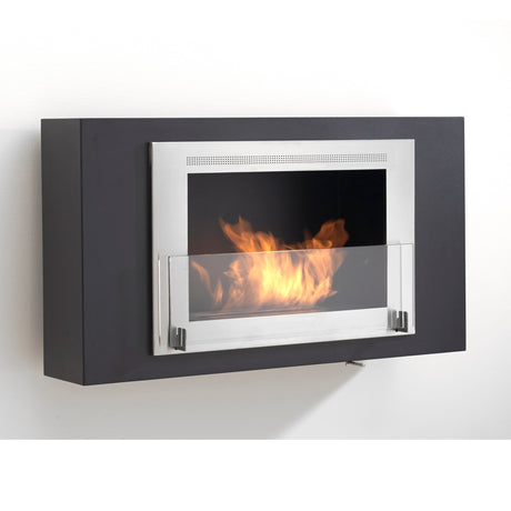 Eco-Feu 33" Brooklyn Wall Mount Ethanol Fireplace, 2 Color Options