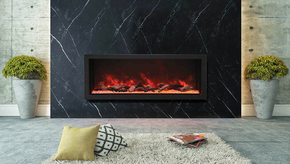 Amantii 60" Panorama Series Tall Deep Built-In Electric Fireplace