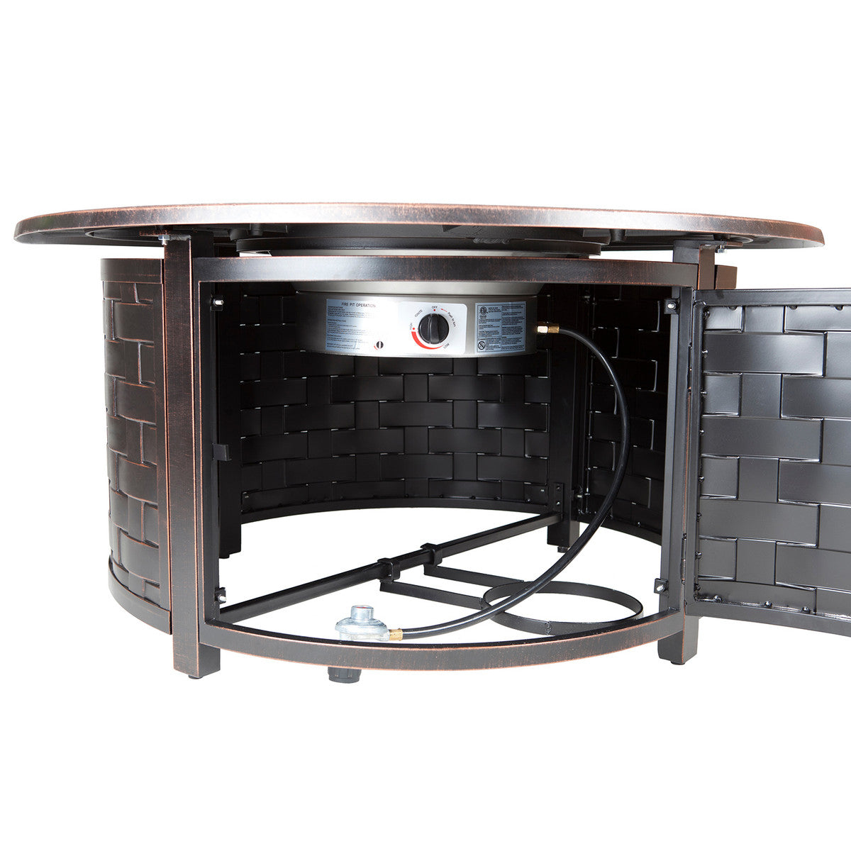 Paramount 47" Zach Convertible Aluminum Convertible Fire Table, Round