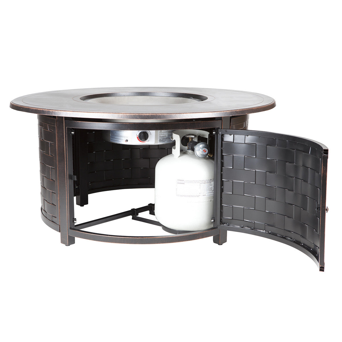 Paramount 47" Zach Convertible Aluminum Convertible Fire Table, Round