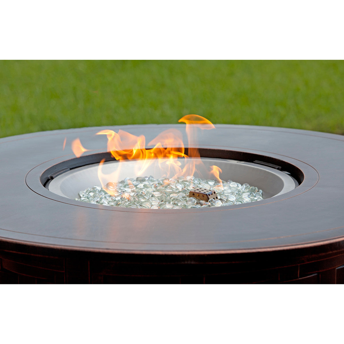 Paramount 47" Zach Convertible Aluminum Convertible Fire Table, Round