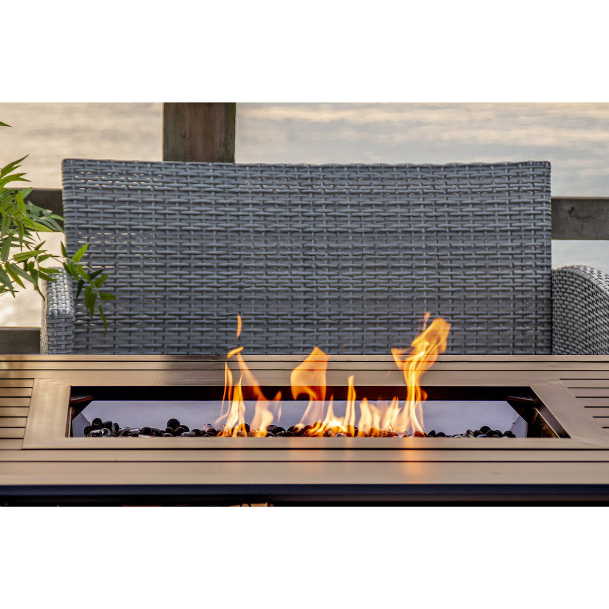 Paramount 46" Gale Convertible Firepit Bronze, Rectangular