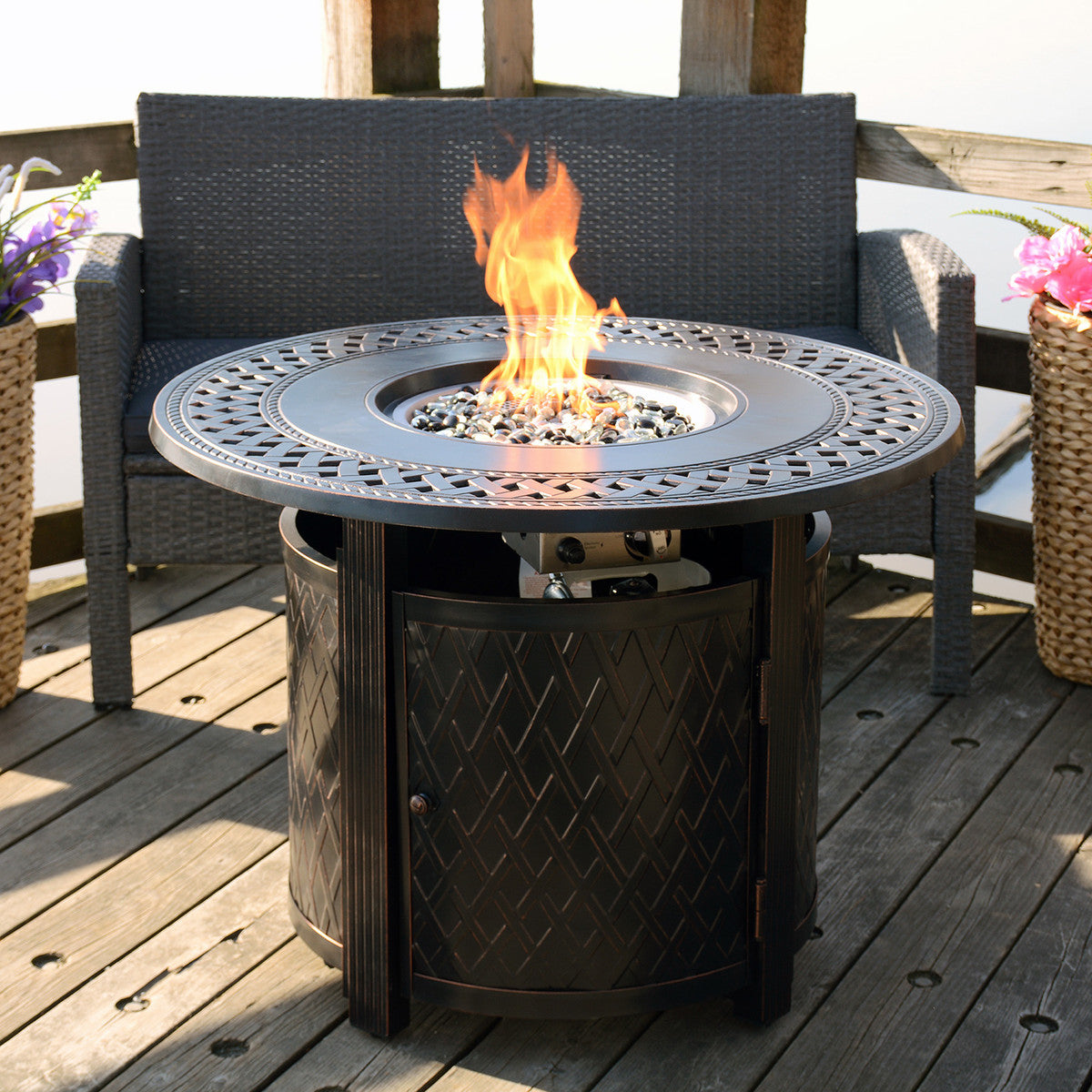 Paramount 33" Ben Aluminum Fire Table, Round