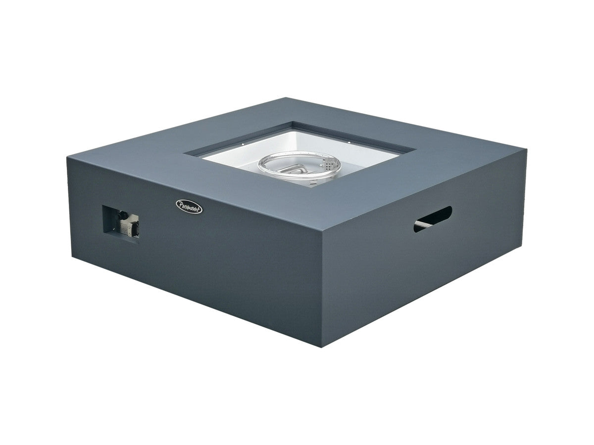 Paramount 38" Concrete Look Aluminum Fire Table, Low Square