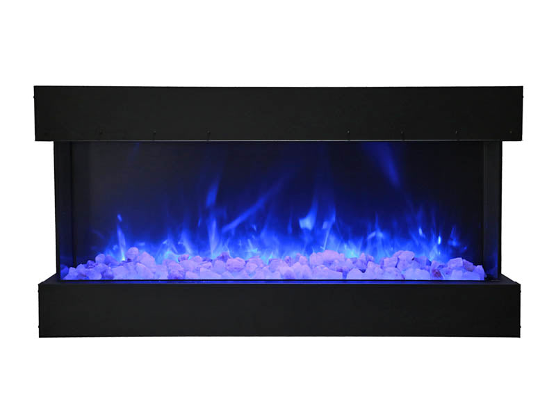 Amantii 40" 3-Sided Deep Indoor or Outdoor Electric Fireplace, with custom choice Media Kit
