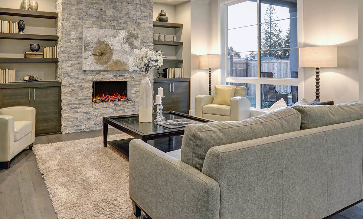 Amantii 60" 3-Sided Tall Deep Indoor or Outdoor Electric Fireplace, with custom choice Media Kit