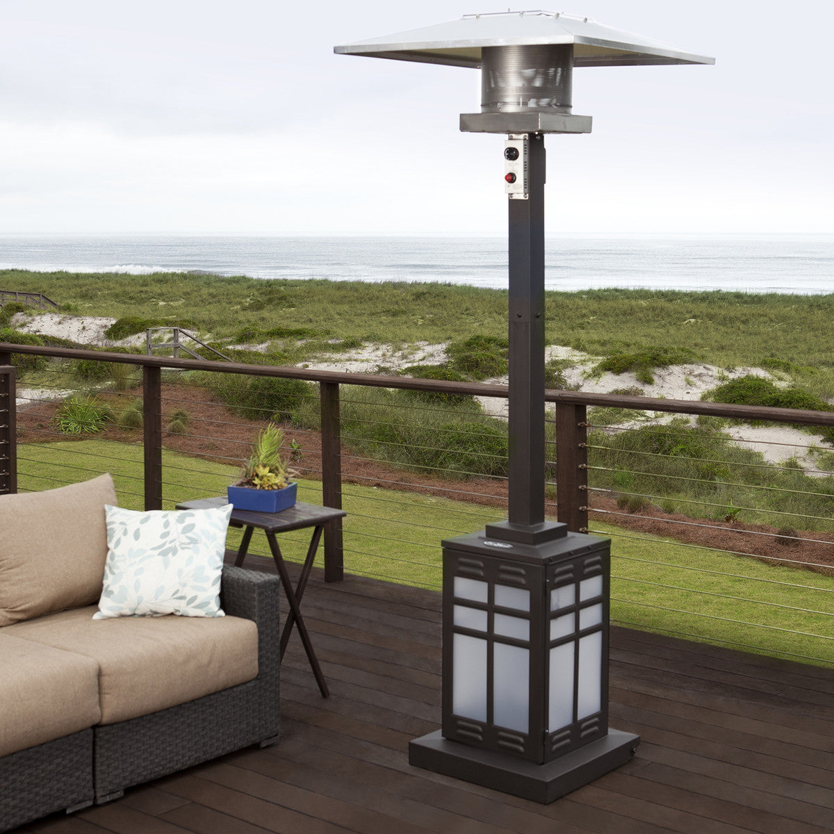 Paramount Illuminated Mission Patio Heater, Square