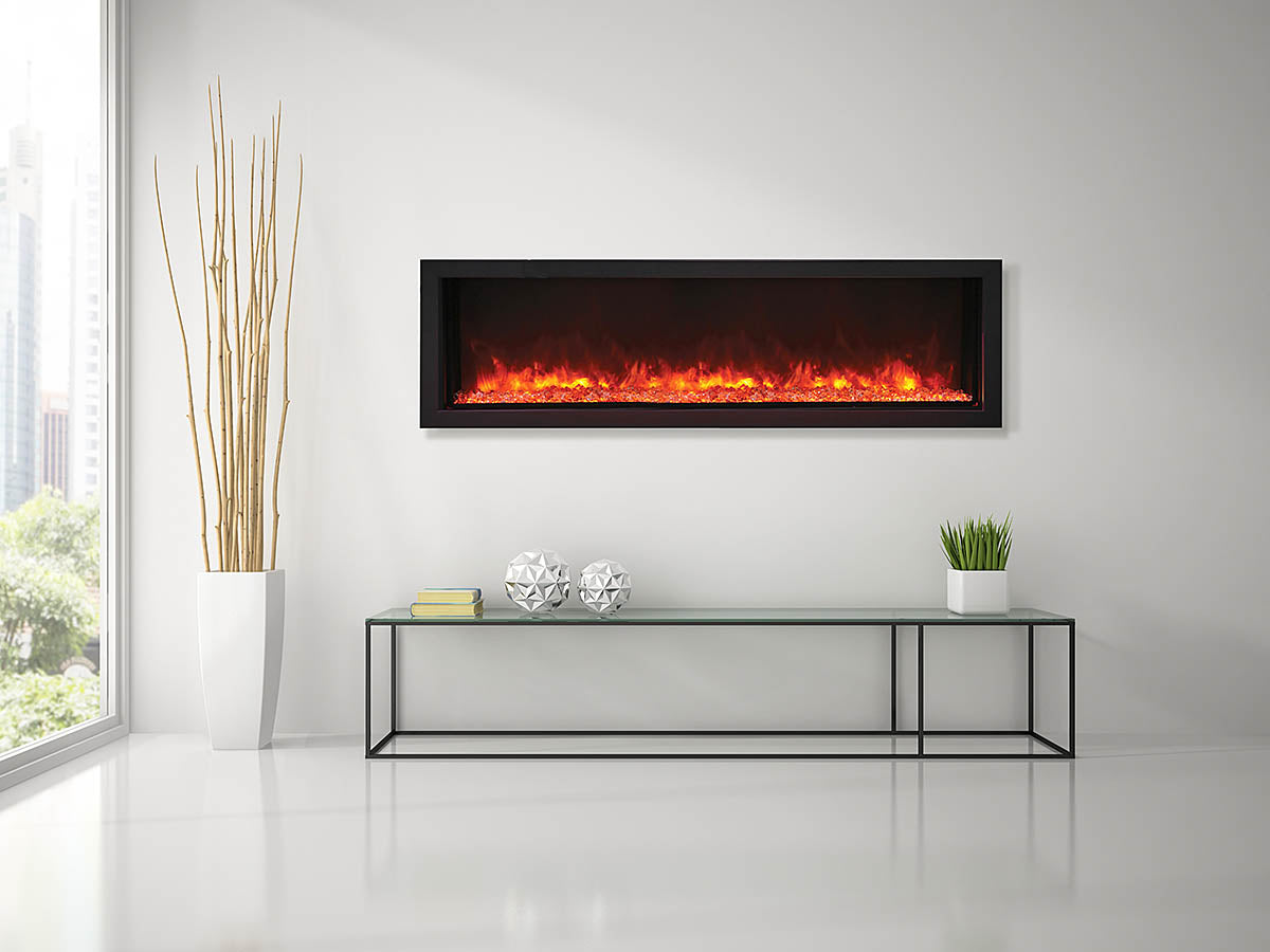 Remii 55" Extra Slim Indoor or Outdoor Electric Built-In Fireplace