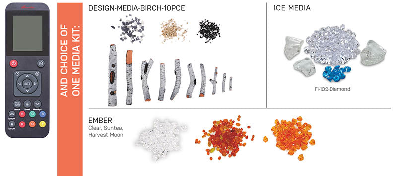 Amantii 50" Symmetry Series Bespoke Built-In Electric Fireplace, with WiFi and Sound