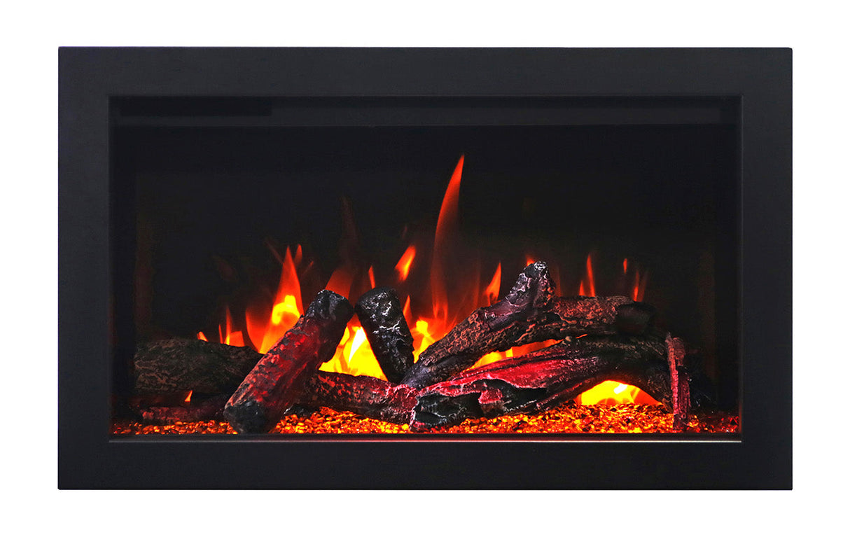 Amantii 33" Traditional Series Electric Fireplace Insert with 10 piece log set