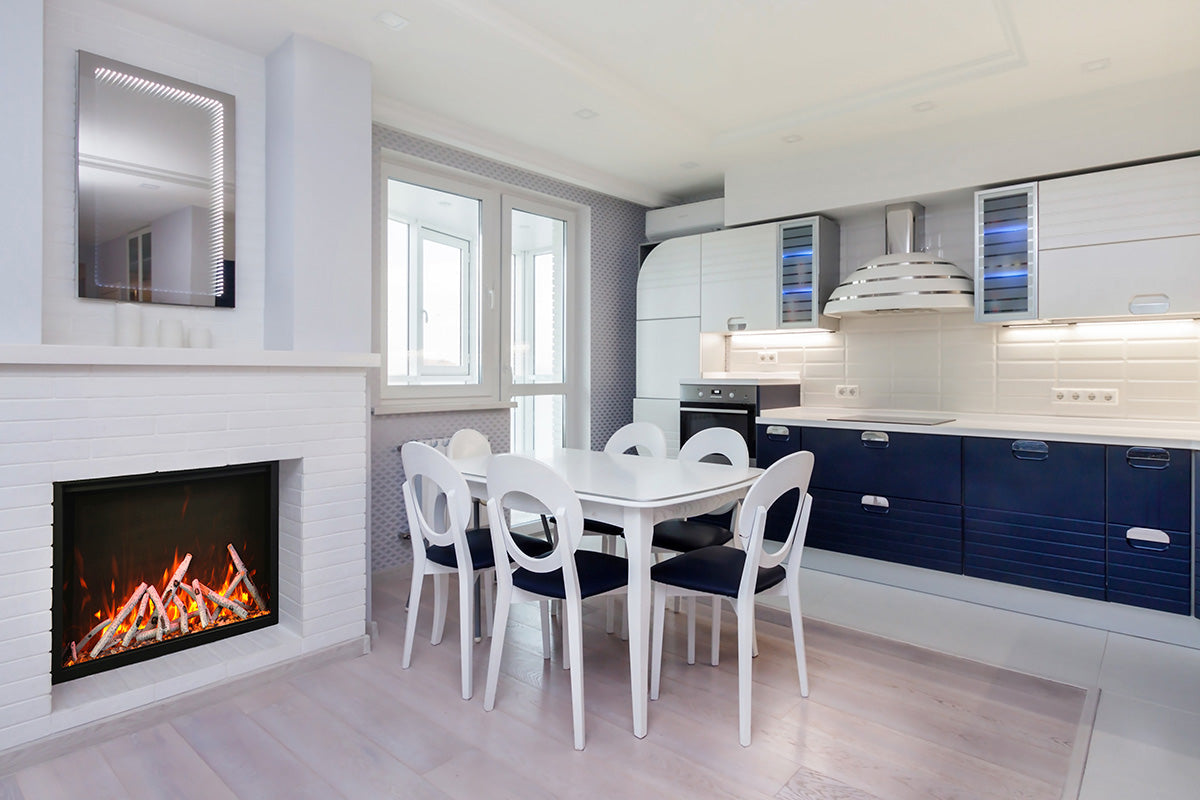 Amantii 44" Traditional Series Electric Fireplace Insert with 10 piece log set