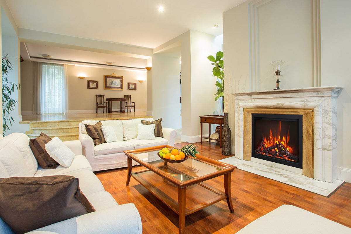 Amantii 38" Traditional Series Electric Fireplace Insert with 10 piece log set