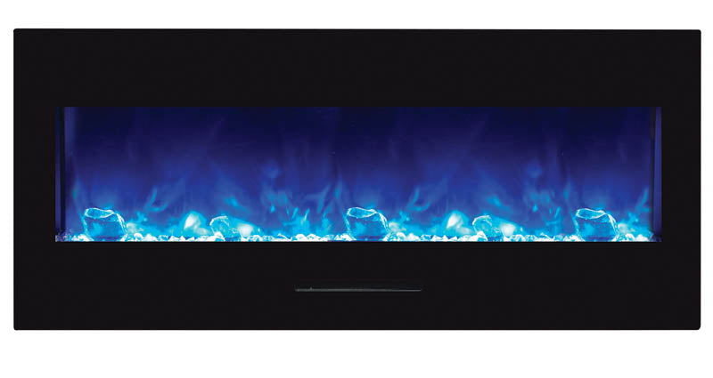 Amantii 50" Wall-Mount Electric Fireplace with Clear Media and Glass Surround