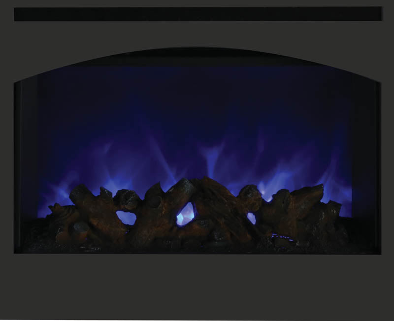 Amantii 31" Zero Clearance Electric Fireplace with Arch or Square Steel Surround