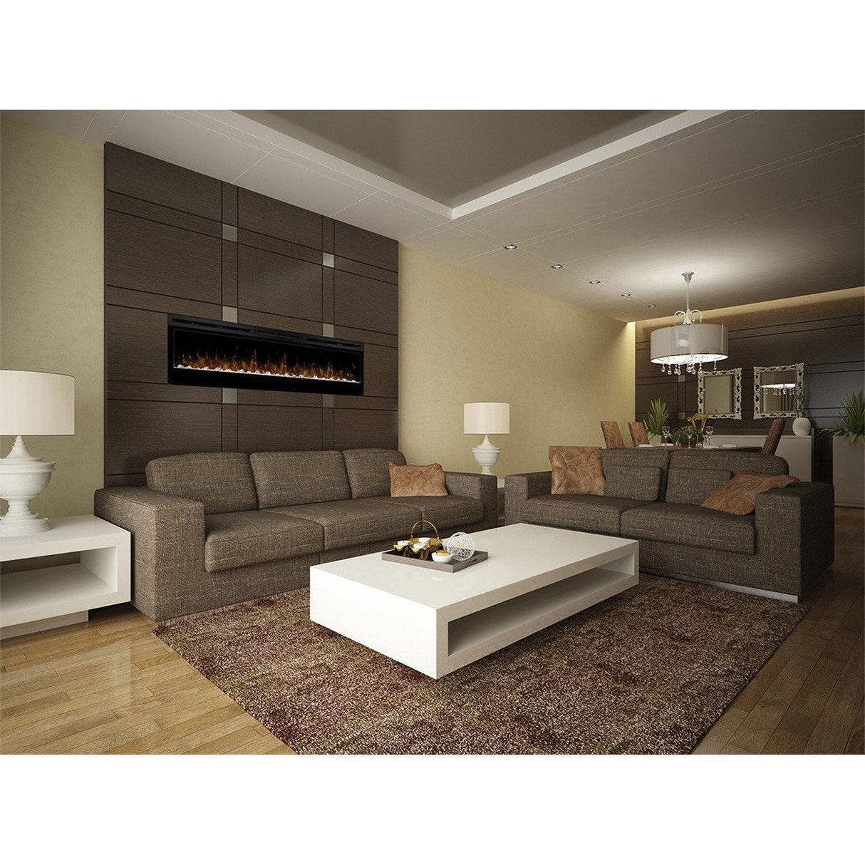 Dimplex 74" Prism Series Built-In or Wall Mount Electric Fireplace
